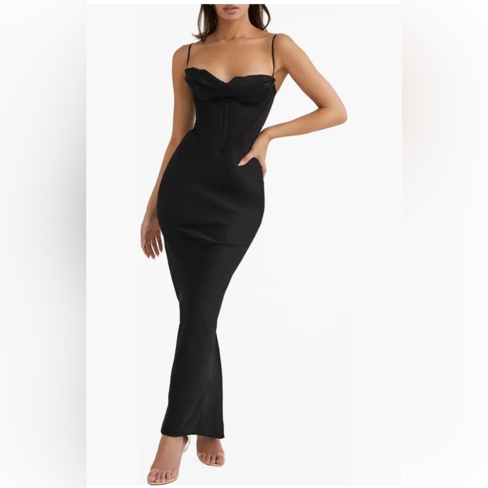 House Of Cb Womens Charmaine Corset Maxi Dress